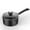 BLACK, variant on ECHOVIVI Nonstick Sauce Pan with Glass Lid, 2-Quart Aluminum Saucepan, Small Induction Cookware for Simmering & Sauces, Black