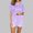 Purple #2, variant on Womens Pajama Fashion Gradient Print Lightweight Pajamas Sets Casual Collared Short Sleeve Sleepwear with Shorts Womens Summer Pajamas