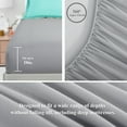 thumbnail image 3 of RUIKASI 7 Pieces Turquoise/Light Grey Queen Bed Comforter Set with Sheets - Bed in a Bag with Comforter and All Season Sheets, Pillowcases, 3 of 7