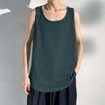 thumbnail image 1 of pstuiky Camisetas sin mangas para hombre, Camiseta deportiva de cuello redondo para hombre, de color liso, moderna, para tiempo libre y fitness Camisas para hombres m, 1 of 5
