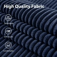 thumbnail image 4 of BYBYME 104"Oversized L-Shaped Sectional Sofa Cloud Boneless Modular Couch,Upholstered Sofa with Convertible Left/Right Ottoman for Living Room Bedroom,No Assembly,Navy, 4 of 10