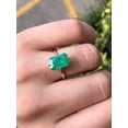 thumbnail image 5 of Natural Emerald Gemstone Ring, Emerald Cut Ring, 925 Yellow Gold Plated Sterling Silver Ring Wedding Gift For Him, 5 of 5