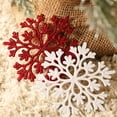 thumbnail image 4 of Adornos coloridos de copos de nieve, 40 piezas de polvo de brillo navideño, colgante navideño, copo de nieve con brillo, construcción robusta, 4 of 6