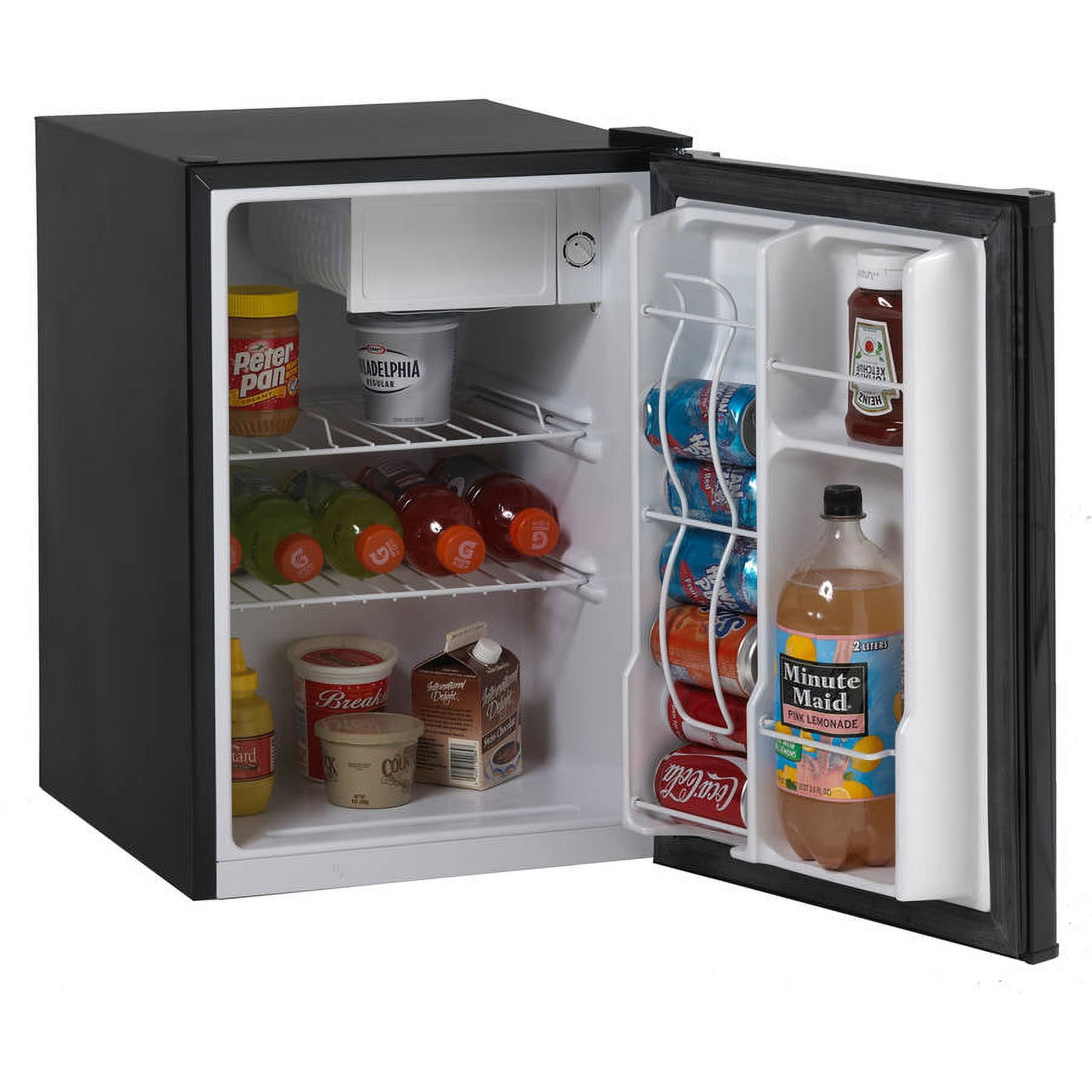 Aroma 2.4 Cu Ft Single Door Compact Refrigerator, Black