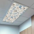 thumbnail image 2 of 4 Pack Blue Brown Coastal Fluorescent Light Covers for Ceiling Lights Summer Coral Starfish Shell Vintage Magnetic Ceiling Light Covers Overhead Light Filters for Office Classroom Home, 2 of 9