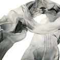 thumbnail image 4 of Wrapables® Lightweight Sheer Silky Feeling Chiffon Scarf, Gray Lotus Flower, 4 of 5
