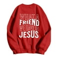 thumbnail image 6 of Christian Sweatshirts for Girls What A Friend We Have In Jesus Cute Graphic Crewneck Sweatshirt Pullover Tops, 6 of 7
