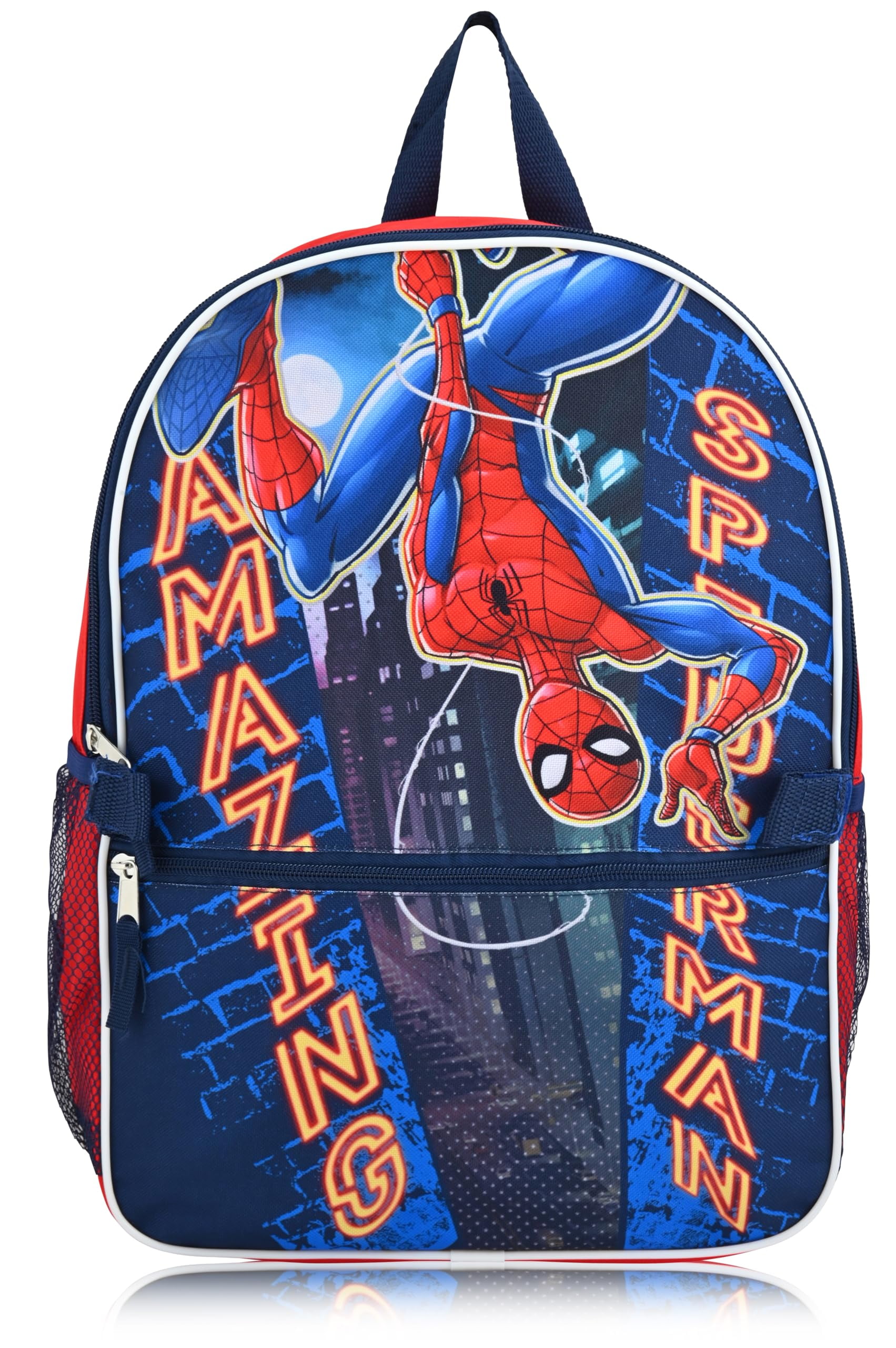 Fast Forward Marvel Spiderman Backpack With Lunch Box for Boys Spiderman Insulated Lunch Bag Lunch Box for Boys Girls Toddlers Spider Man