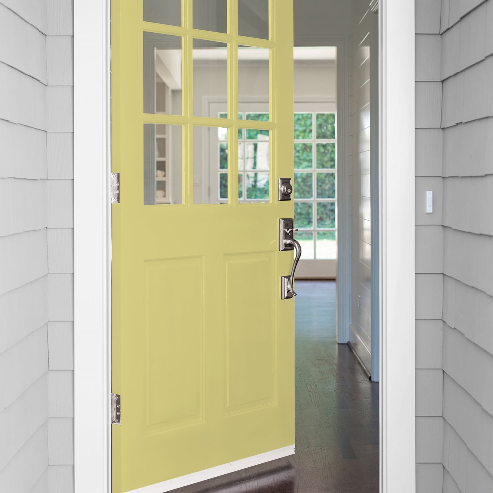 Glidden Fundamentals Serene Scene / Green, Satin Exterior Paint, 5 Gallon