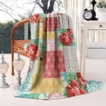 thumbnail image 4 of Pioneer Flower Floral Print Pattern Blanket,Comfortable Soft Lamb Wool Throw Blanket,All Season,Warm Lightweight Blankets for Sofa Bed Couch Living Room Chair,50"x60", 4 of 4