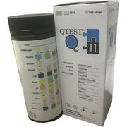 QTEST 11 Parameter Urinalysis Strips 100 Count Urine Strips for Testing Urinary Tract Infection (UTI), Glucose, pH, Protein, Ketone and more for checking Diabetes, Kidney and Gallbladder Problems