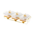 thumbnail image 4 of simhoa Chafing Dish for Buffet Practical Food Warmer Set for Holiday Wedding Banquet Gold White, 4 of 8