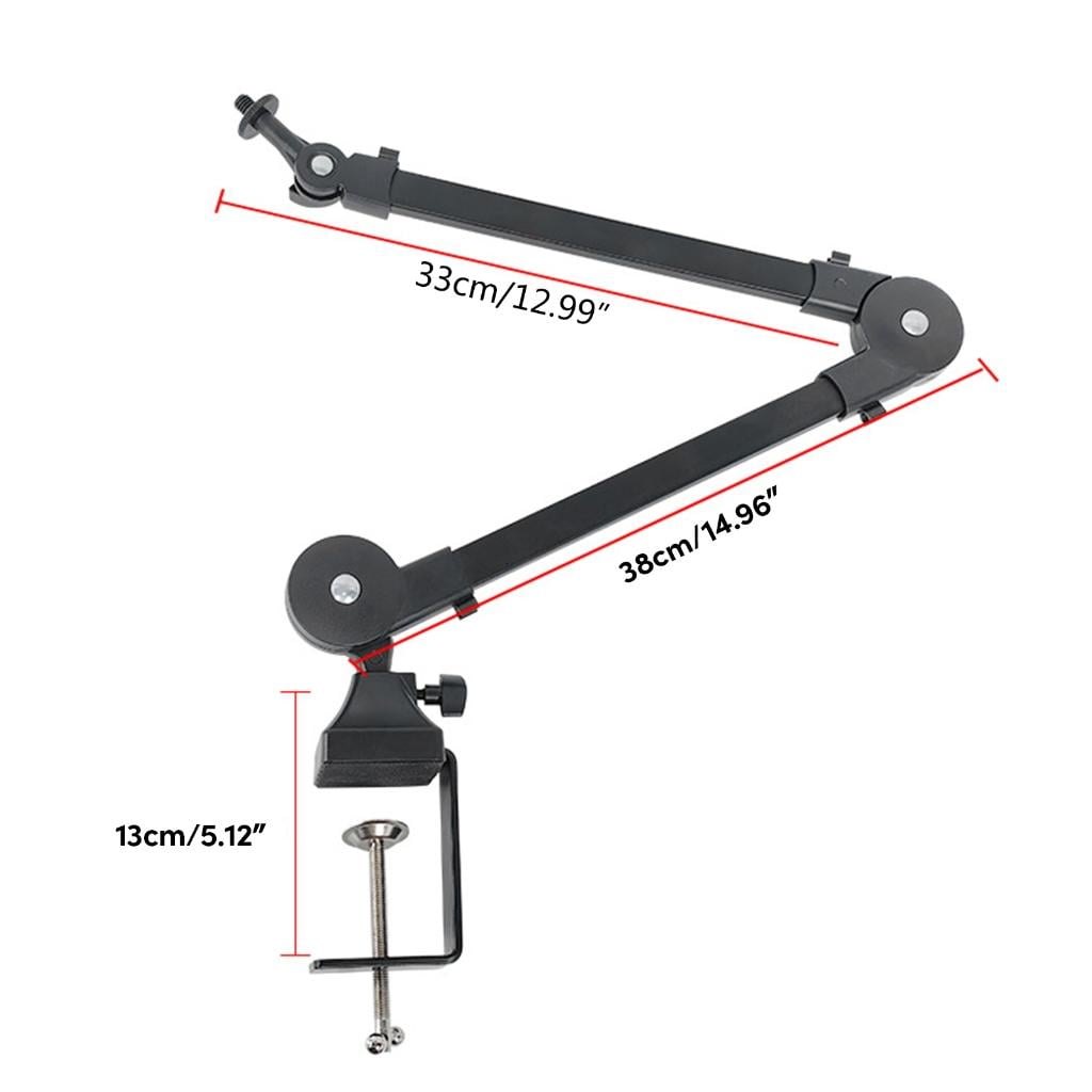Jesscasday Microphone Arm withPop Protections - Microphone Stand with Wind Protections
