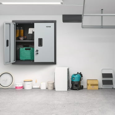 BENTISM Foldable Wall Cabinet Garage Cabinet Wall Mounted 26" Small Cabinet 240lbs