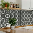 thumbnail image 2 of Mi Alma Floral Light Gray Tile Stickers - Removable Vinyl 4x4, 24 pcs, 2 of 11