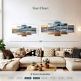 thumbnail image 3 of Elephant Stock Sea Cloudscape Wall Art - Horizontal Multi Panel Canvas - Living Room Wall Decor - Beach Multi Panel - Brown And Orange Decor - 42" x 19", 3 of 4
