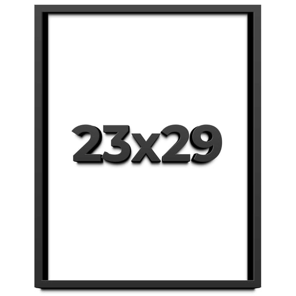 23x29 Shadow Box Frame Black | 1 inches Deep Real Wood Contemporary Shadowbox Display Frame | UV