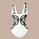 thumbnail image 5 of Trajes de baño Amzcrzy Tankini para mujer, bikini de , bikini de moda para mujer, bikini de dos piezas con estampado de flores, traje de baño deportivo ajustado de dos piezas, blanco, L, 5 of 7