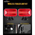 Partsam Wireless Rectangle LED YPF5 Towing Tail Trailer Kit Universal