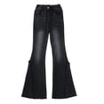 thumbnail image 4 of YunPes Girls Flare Jeans Casual Trendy High Waist Bell Bottom Denim Pants Teen 2026 Spring Flared Leg Bootcut Pants Distressed Jeans, 4 of 9