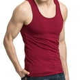 thumbnail image 4 of Men's Tank Top High Elastic Cotton Youth Slim Fit Middle And Old Age Underwear Tops (C,XXXL), 4 of 4