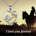 thumbnail image 4 of Girl And Horse Necklace For Girls Sterling Silver Horse Jewellery Gifts For Women, 4 of 5