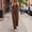 Z01#Brown, variant on Women's Ruffled Waist Wide Leg Jumpsuit Solid Color Casual Romper with Side Split Elegant Summer Outfit(Pink,L)