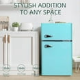 thumbnail image 4 of 3.2 Cu. Ft. Retro Compact Mini Bar Fridge with Freezer, Two (2) Door, Removable Shelf for Office Home Dorm Garage, 4 of 4
