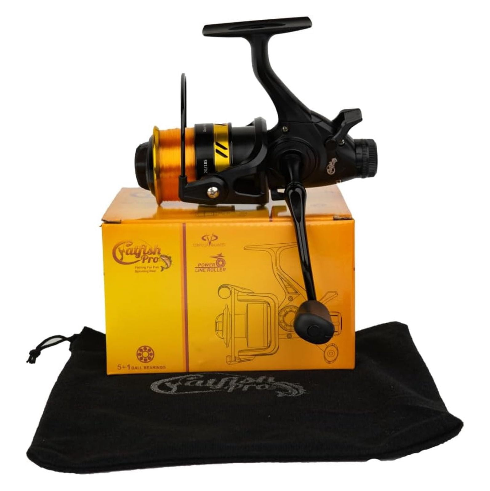 Fishing for Fun Spinning Reel | Already Spooled with 20 LB Mono Fishing Line | Easy to Use Reel to Catch Fish