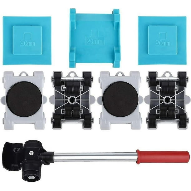 Juego de herramientas para mover elevadores de muebles Elevador de muebles resistente con 4 poleas Muebles grandes Kit de movimiento fácil y seguro para sofás Refrigeradores Alfombras