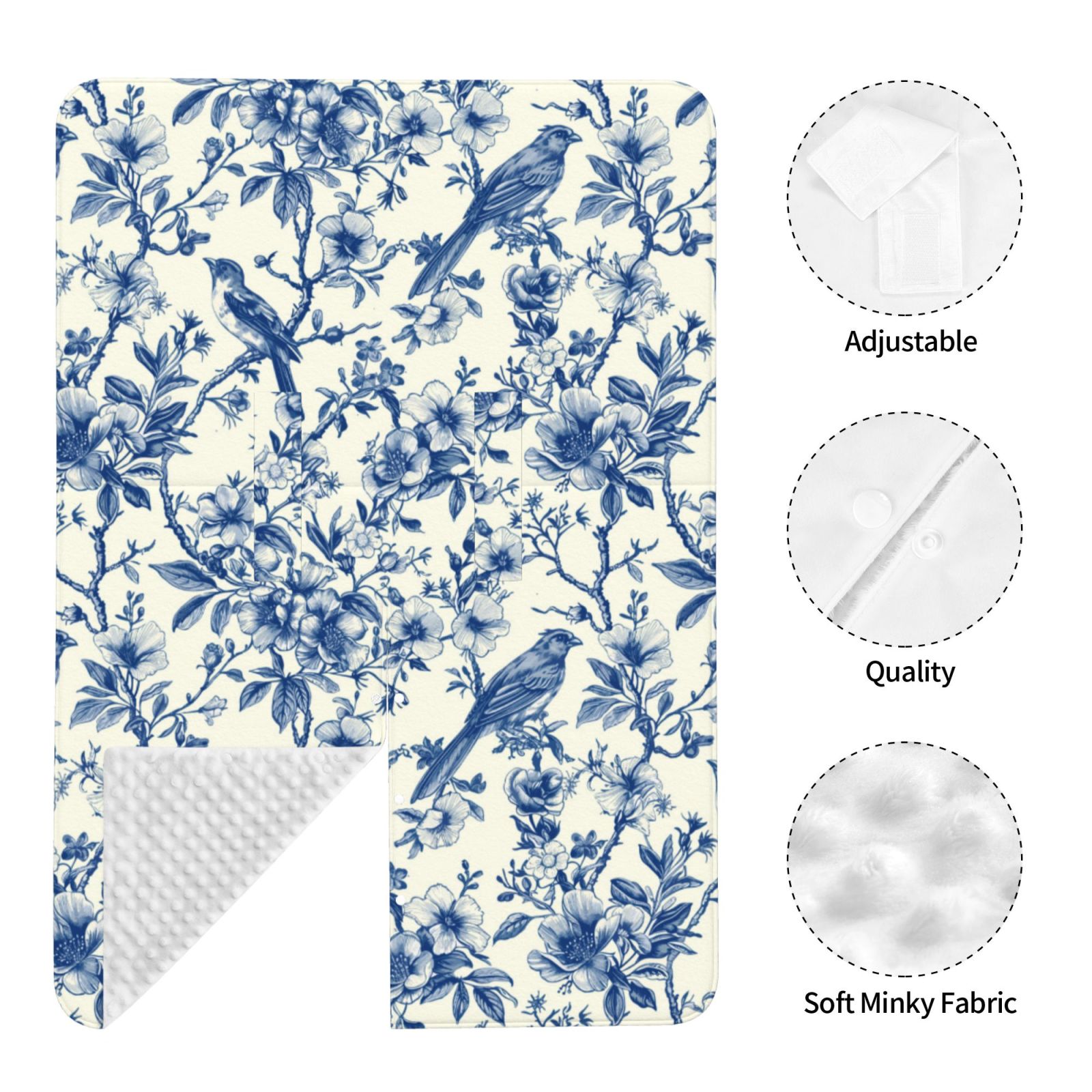 Car Seat Cover Baby - Vintage Floral Birds Breathable Infant Car Seat Cover for Baby Carseat, Lightweight Comfort Baby Essentials Must Haves Newborn Stuff for Girl Boy