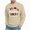 Beige, variant on Men's Fleece Lined Crew Neck Hoodless Sweatshirt Christmas Casual Fashion Christmas Slogan Letter Printing(S,Dark Blue)