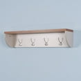 thumbnail image 7 of UBesGoo Entryway Floating Coat Rack, 35'' Wood Wall-Mounted Storage Hanging Shelf w/4 Dual Hooks, Gray, 7 of 7