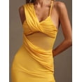 thumbnail image 5 of Vestido Tsukko con nudo amarillo y tirantes finos y abertura asimétrica, 5 of 5