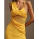 thumbnail image 5 of Vestido Tsukko con nudo amarillo y tirantes finos y abertura asimétrica, 5 of 5