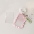 thumbnail image 6 of Wave Card Holder with Stretchable Coil Strap Clear Id Badge Holder for Students Cute Card Protector Keychain Lanyard Badge Reel University Office Daily Commute Outing Lightweight Compact, 6 of 7