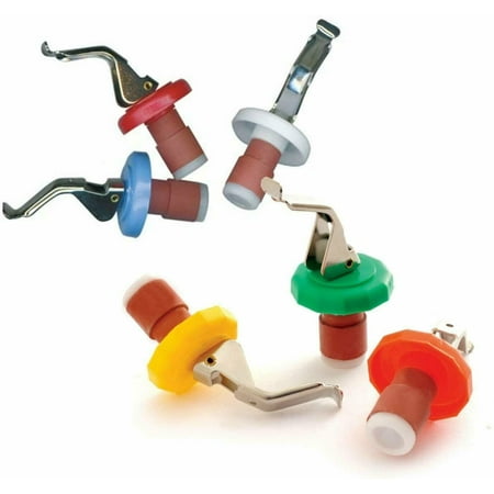

6pc Bottle Stoppers Set - Cork Seals Glass Soda Pop Wine Bottle Airtight
