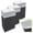 Black, variant on Disposable Pop-Up Trash Cans (3-Pack, Multi-Liner) with Fitted Bags – Foldable Garbage & Recycling Bins for Parties, Events & Kitchen