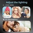 thumbnail image 2 of Magnetic Selfie Light Compatible for MagSafe iPhone, CRI 95+ 700lx/0.3m Folding LED Phone Fill Ring Lighting with Full Mirror for Zoom Makeup Photography Recording Conference TikTok(White), 2 of 14