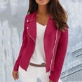 thumbnail image 2 of ZJXFGS Women's Western Jackets Trendy Outfits 2025 Fall Zip Up Cropped Jakcet Coat for Women Red L, 2 of 8