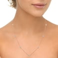thumbnail image 5 of SZUL Women's 2 Carat TW Bezel Set Diamond Station Necklace in 14K Pink Gold, 5 of 5