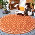 thumbnail image 2 of SAFAVIEH Courtyard Cori Bordered Indoor/Outdoor Area Rug, Terracotta/Light Beige, 2'7" x 5', 2 of 10
