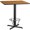 Natural, variant on Flash Furniture 42'' Square Black Laminate Table Top with 33'' x 33'' Bar Height Table Base and Foot Ring