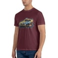 thumbnail image 4 of ONETECH Vintage Racing Mens Graphic T Shirt 100% Cotton Round Neck Tee Burgundy, 4 of 8