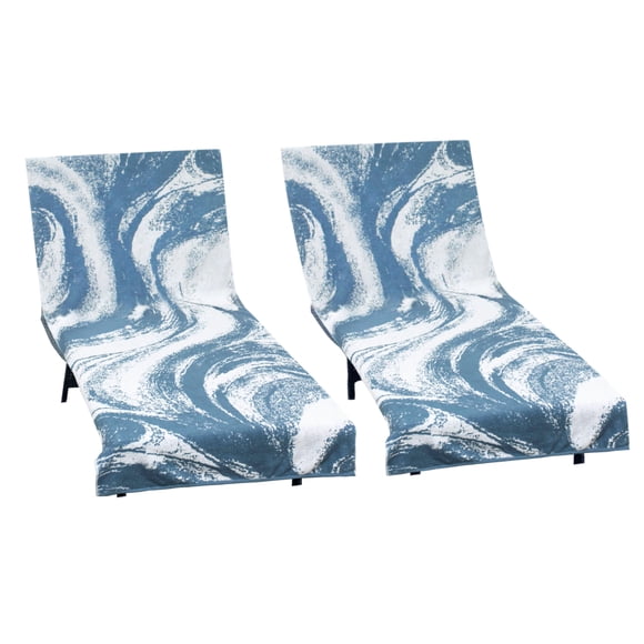 Funda para Sillón de Piscina COTTON CRAFT Olas Azul Terry 82 cm