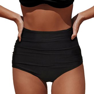 Sngxgn Womens Swim Board Shorts Tankini Swimsuit Tummy Control Swim Trunks Black S
