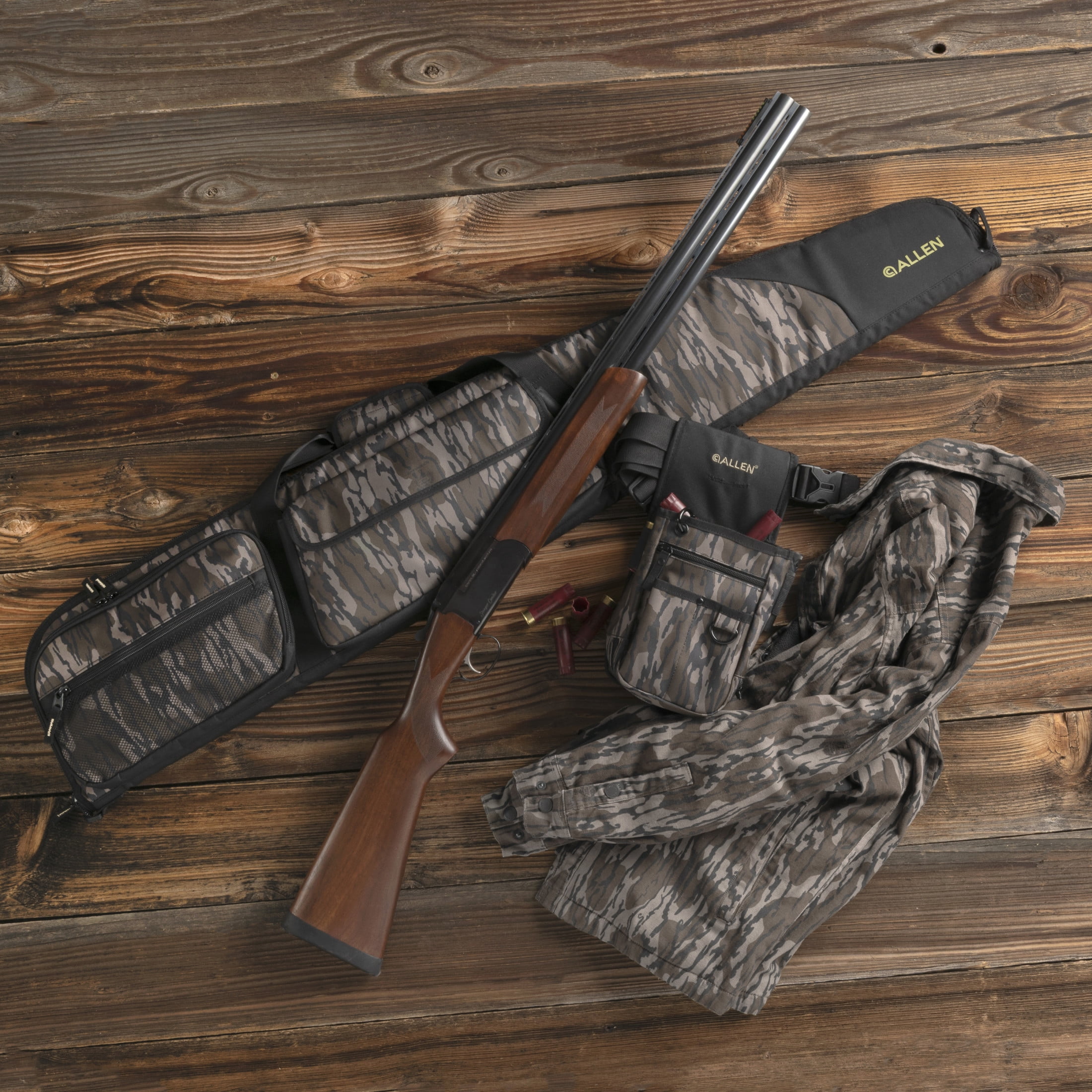 Allen Company Eliminator 52" Shotgun Case  - Dense Foam Padding + Endura Fabric – Soft Gun Bag For Hunting & Range – Gun Carrier – Black/Mossy Oak Bottomland