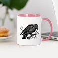thumbnail image 3 of CafePress - Vintage Raven In Tree Illustration Mug - 11 oz Ceramic Mug - Novelty Coffee Tea Cup, 3 of 4