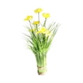 thumbnail image 2 of Planta de flores artificiales, flores de imitación, centro de mesa, decoración, hojas verdes Amarillo, 2 of 9