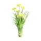 thumbnail image 2 of Planta de flores artificiales, flores de imitación, centro de mesa, decoración, hojas verdes Amarillo, 2 of 9
